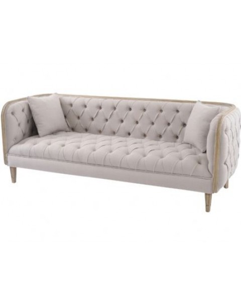 Libra Castille Mindi Wood Three Seater Sofa